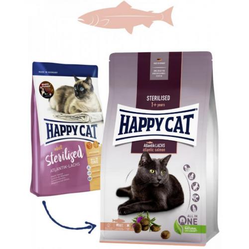 Happy Cat NEW Sterilised Atlantik-Lachs / Losos 4 kg