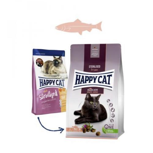 Happy Cat NEW Sterilised Atlantik-Lachs / Losos 1,3 kg