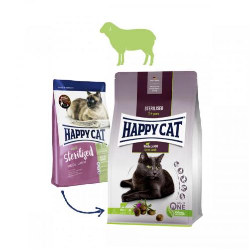 Happy Cat NEW Sterilised Weide-Lamm / Jehnečí 1,3 kg